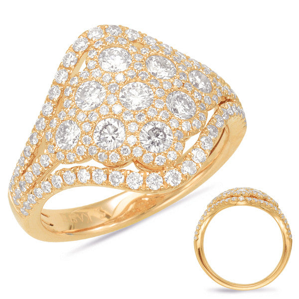 Yellow Gold Diamond Fashion Ring