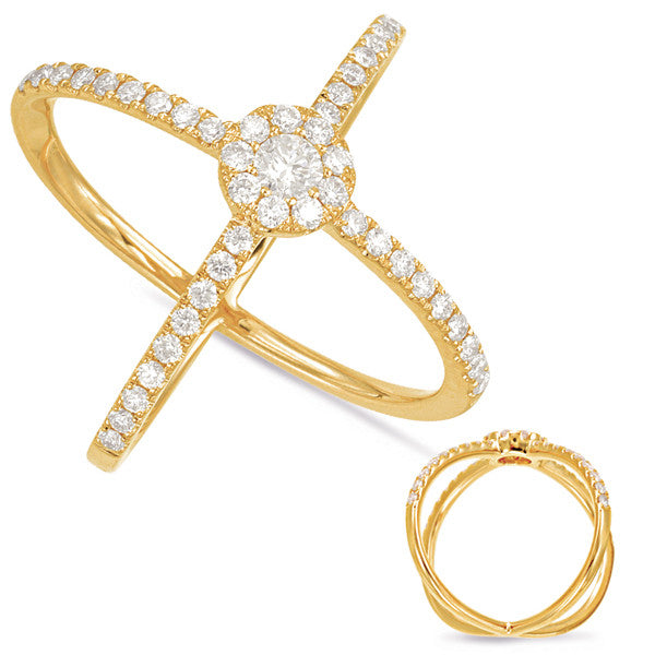 Yellow Gold Diamond Fashion Ring