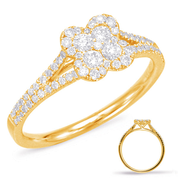 Yellow Gold Diamond Fashion Ring - D4556YG