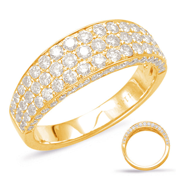 Yellow Gold Pave Diamond Band - D4558YG