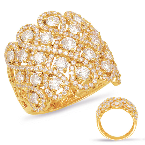 Yellow Gold Diamond Fashion Ring - D4565YG