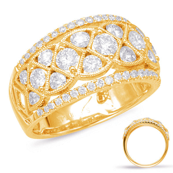 Yellow Gold Diamond Fashion Ring