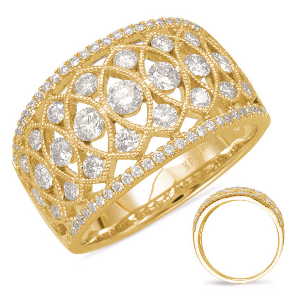 Yellow Gold Diamond Fashion Ring