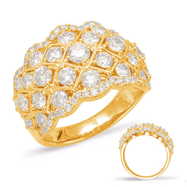 Yellow Gold Diamond Fashion Ring