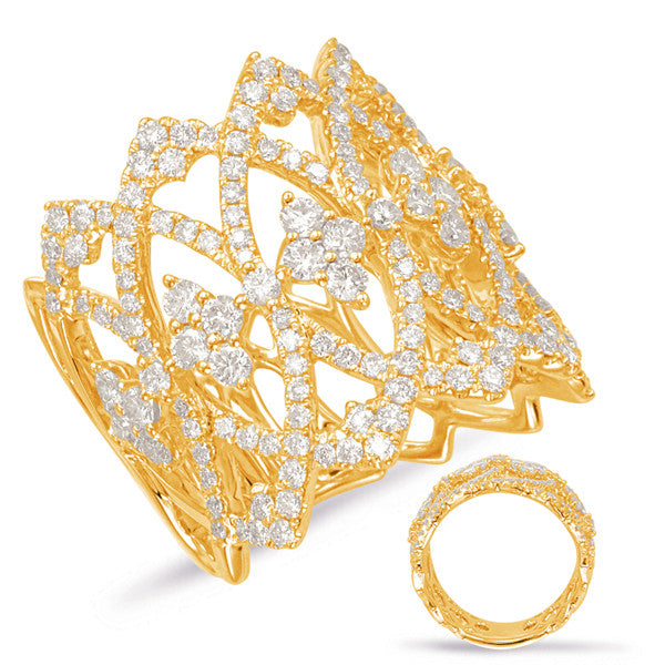 Yellow Gold Diamond Fashion Ring