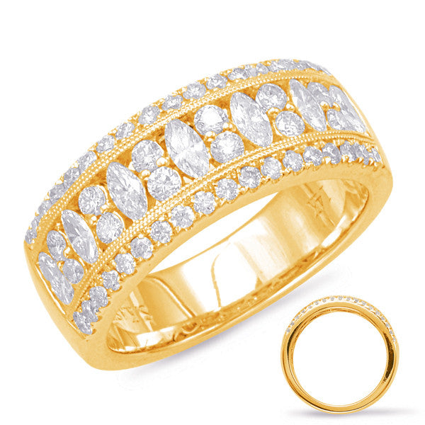 Yellow Gold Diamond Fashion Ring