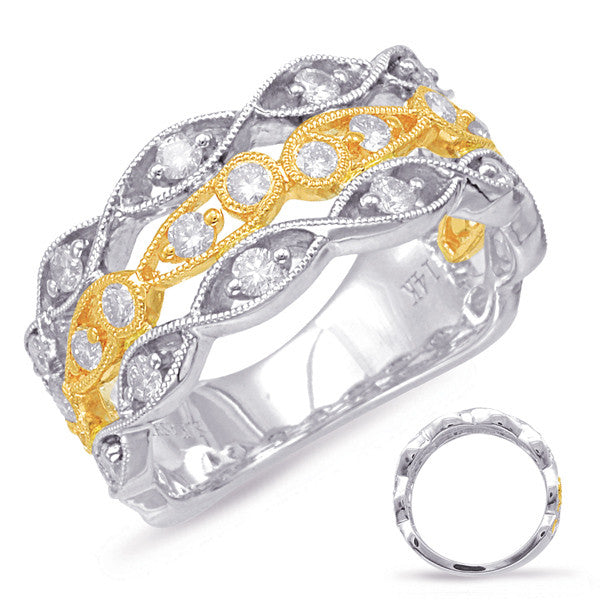 Yellow & White Gold Diamond Fashion Ring