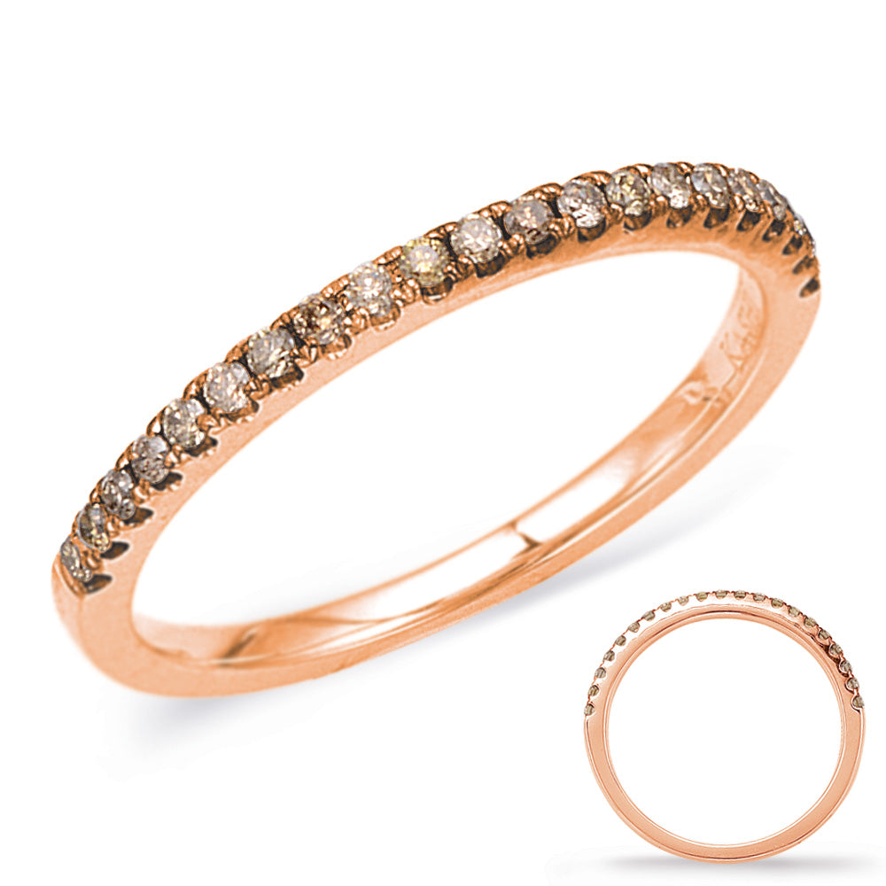 Rose Gold Champaign Diamond Band - D4586CHRG