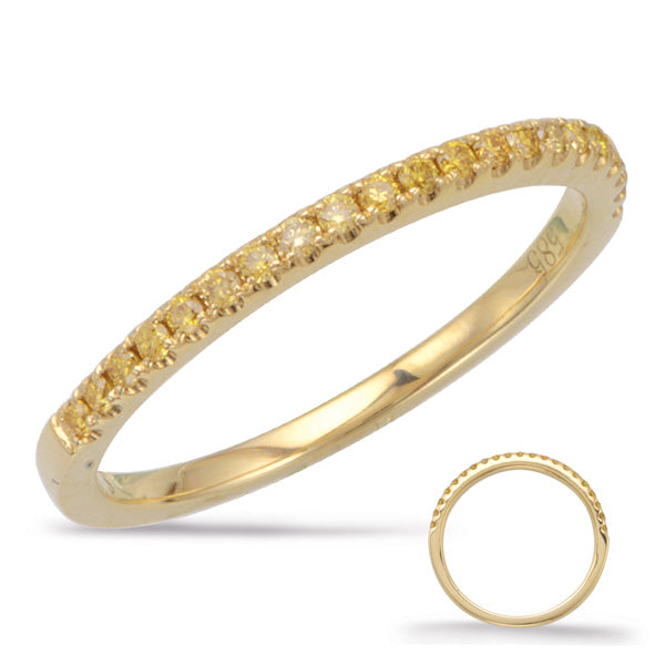 Yellow Diamond Wedding Band Yellow Gold - D4586YDYG