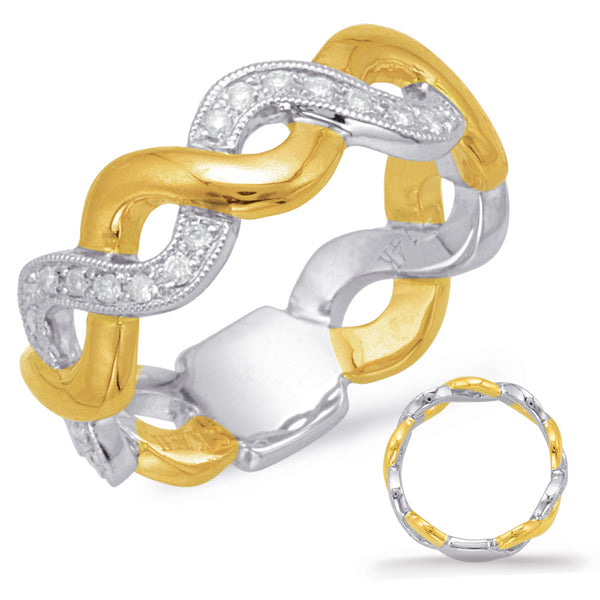 Yellow & White Gold Diamond Fashion Ring - D4595YW