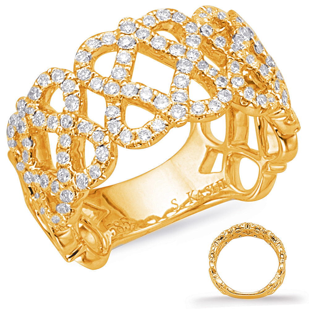 Yellow Gold Diamond Fashion Ring - D4597YG