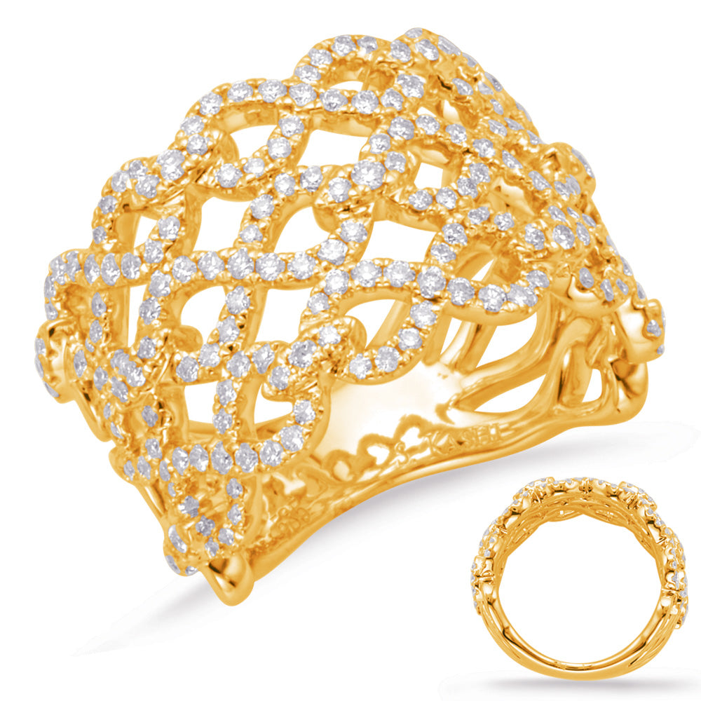 Yellow Gold Diamond Fashion Ring - D4598YG