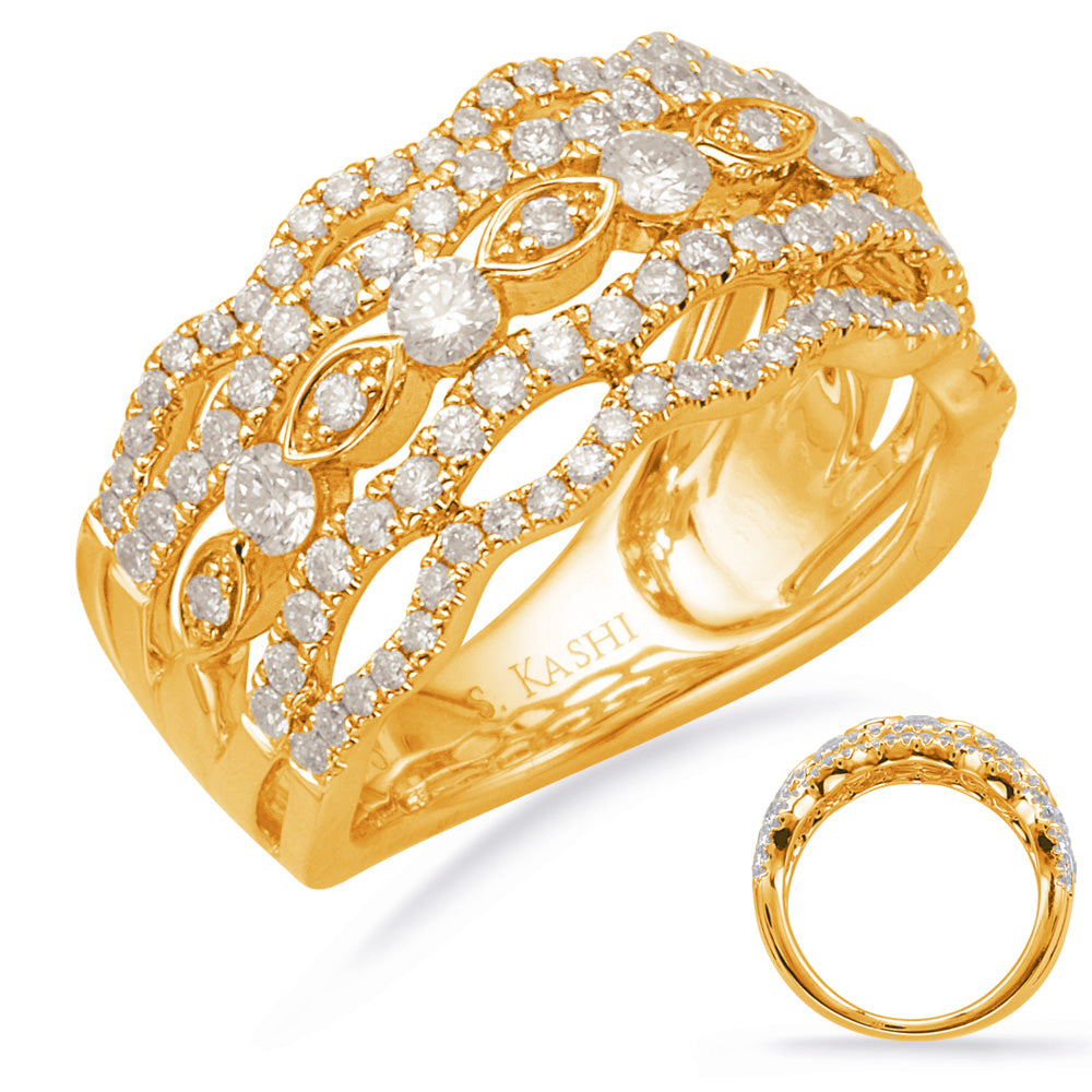 Yellow Gold Diamond Fashion Ring - D4599YG