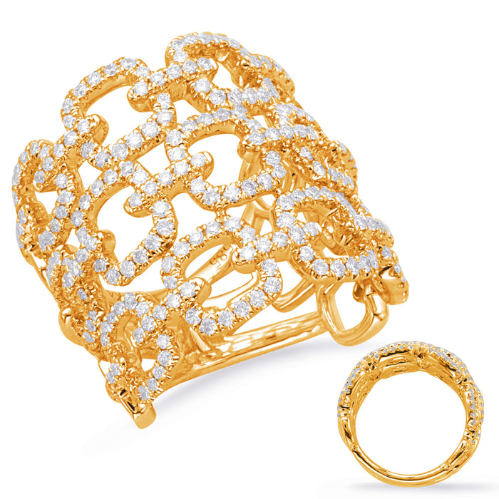 Yellow Gold Diamond Fashion Ring - D4600YG