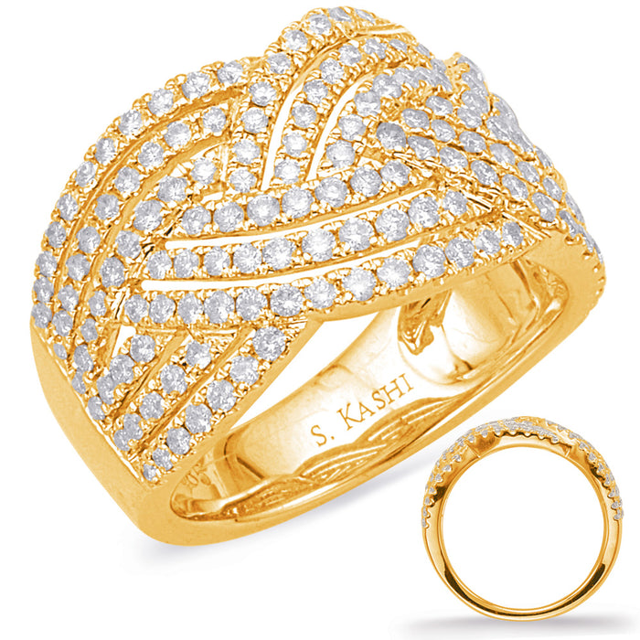 Yellow Gold Diamond Fashion Ring - D4616YG