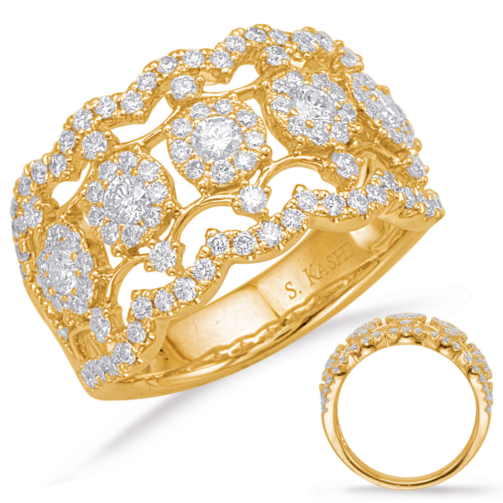 Yellow Gold Diamond Fashion Ring - D4625YG