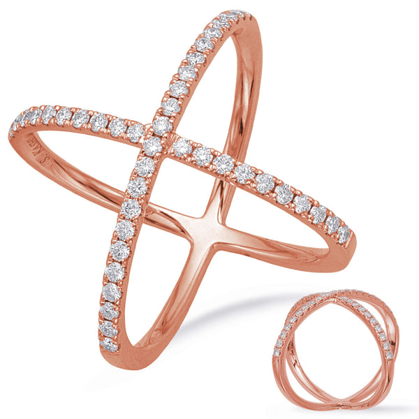Rose Gold Diamond Fashion Ring - D4671RG