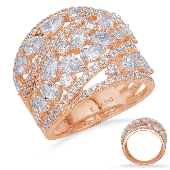 Rose Gold Diamond Fashion Ring - D4689RG
