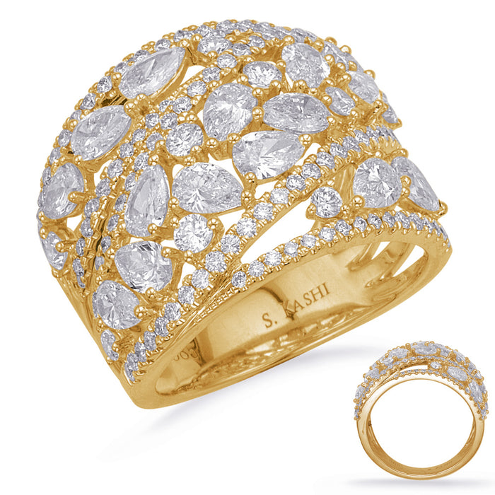Yellow Gold Diamond Fashion Ring - D4689YG