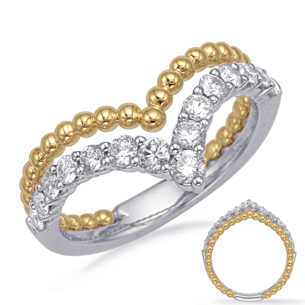 Yellow & White Gold Diamond Fashion Ring - D4729YW