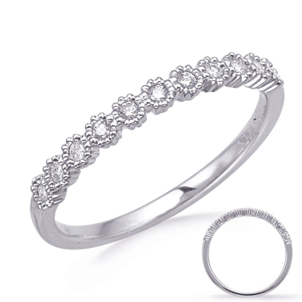 White Gold Stackable Band - D4743WG
