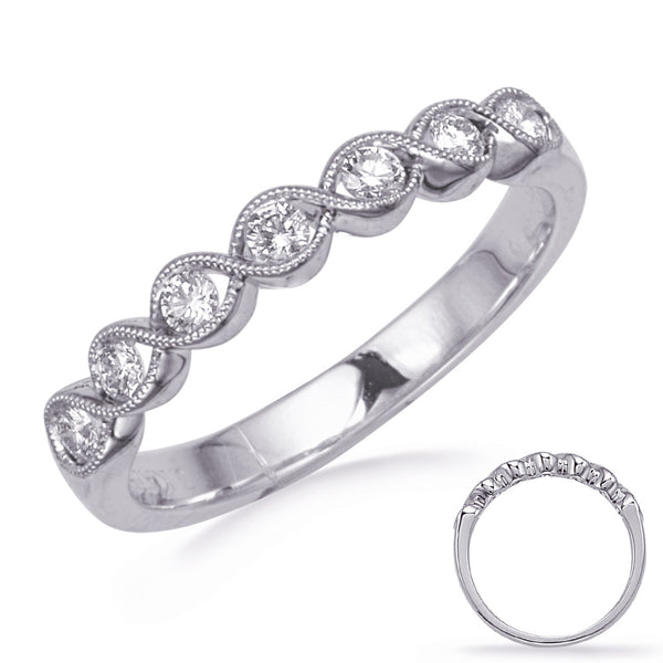 White Gold Stackable Band - D4744WG