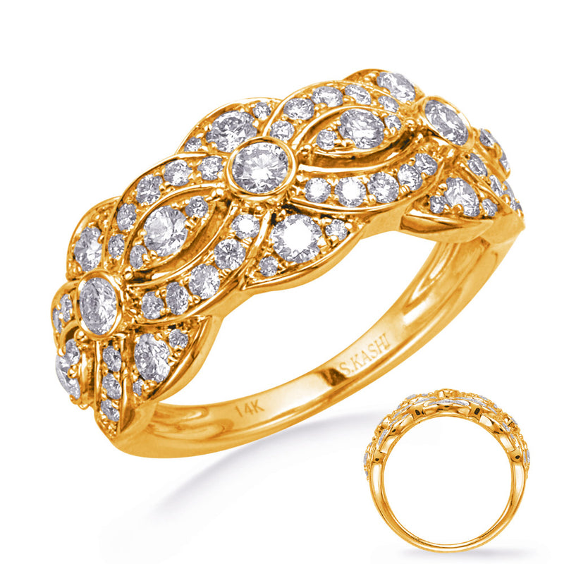 Yellow Gold Diamond Fashion Ring - D4749YG