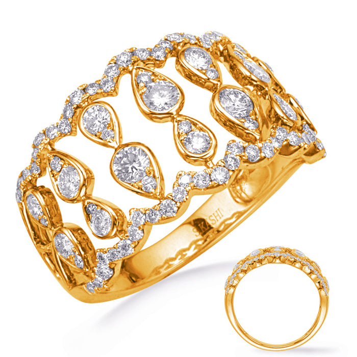 Yellow Gold Diamond Fashion Ring - D4750YG