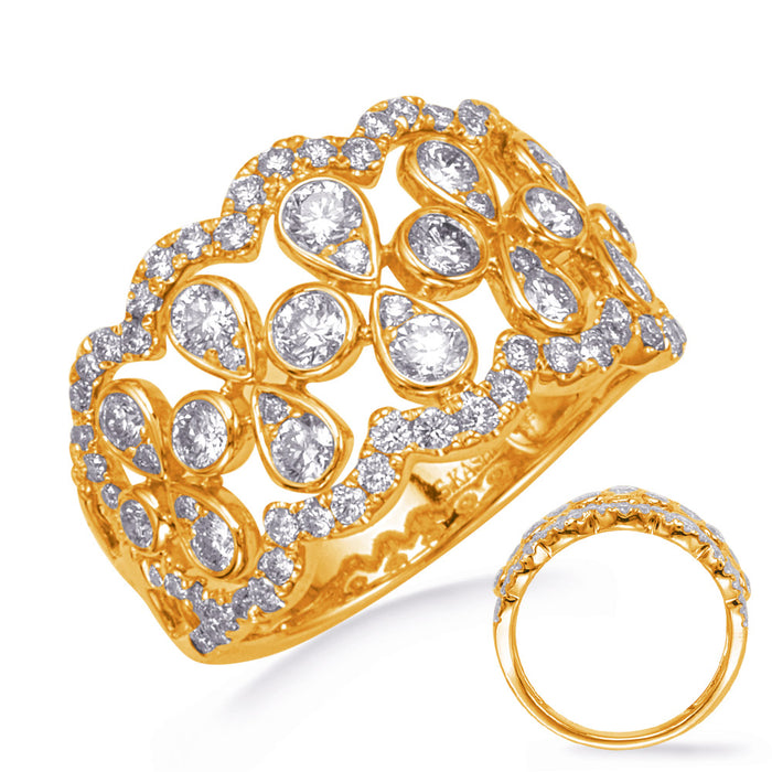 Yellow Gold Diamond Fashion Ring - D4754YG