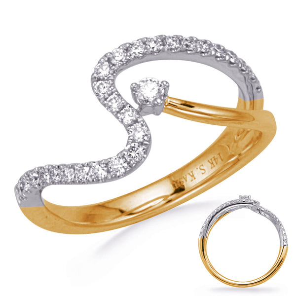 White & Yellow Gold Diamond Ring - D4777YW