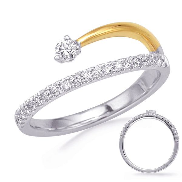 White & Yellow Gold Diamond Ring - D4788YW