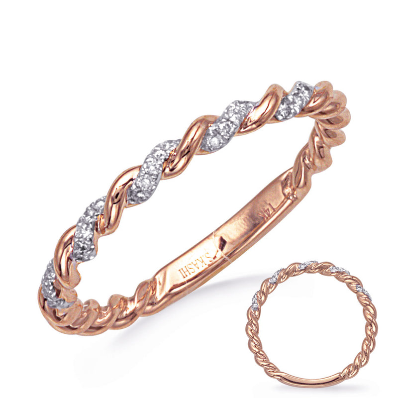 White & Rose Gold Diamond Ring - D4820RG