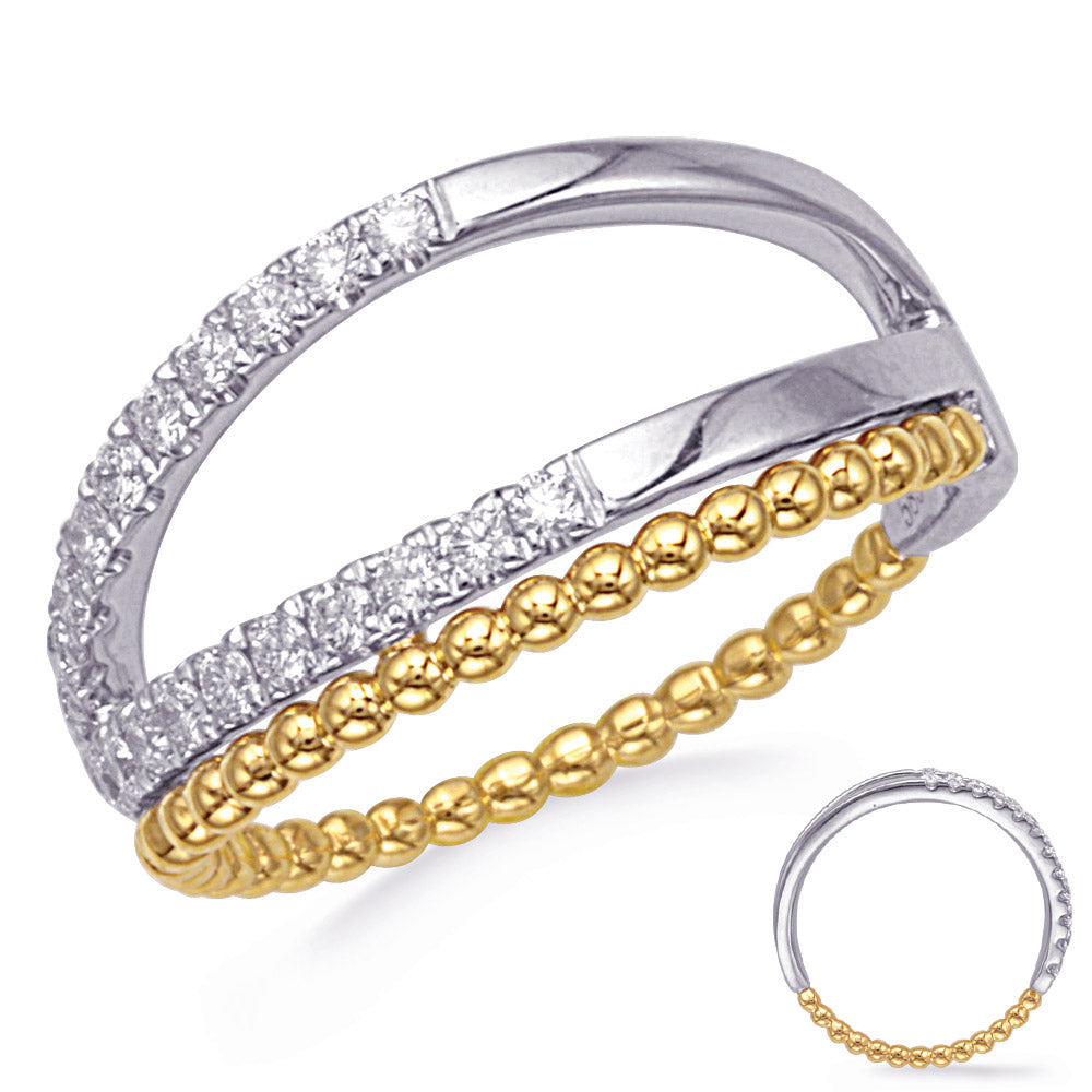 White & Yellow  Gold Diamond Ring - D4831YW