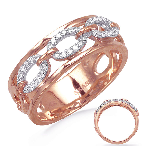 Rose& White  Gold Diamond Ring - D4845RW