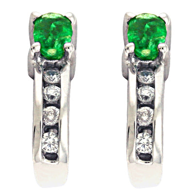 Emerald & Diamond Earring - E1119-EWG