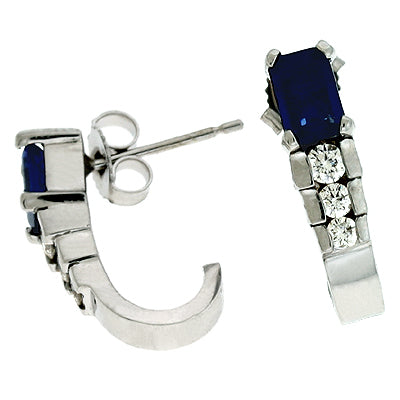 Sapphire & Diamond Earring - E1224-SWG