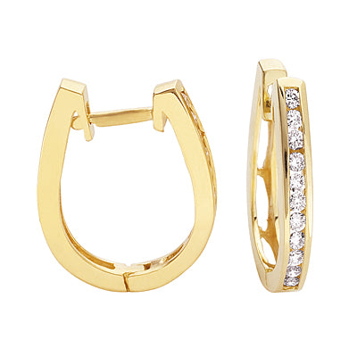 Diamond Huggie Earring - E1284YG