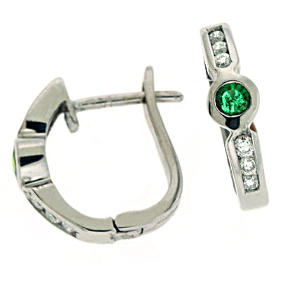 Emerald & Diamond Earring - E1318-EWG