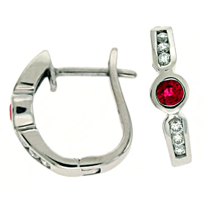 Ruby & Diamond Earring - E1318-RWG