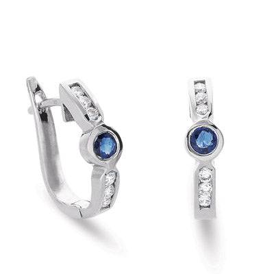 Sapphire & Diamond Earring - E1318-SWG