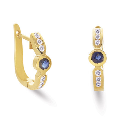 Sapphire & Diamond Earring - E1318-S