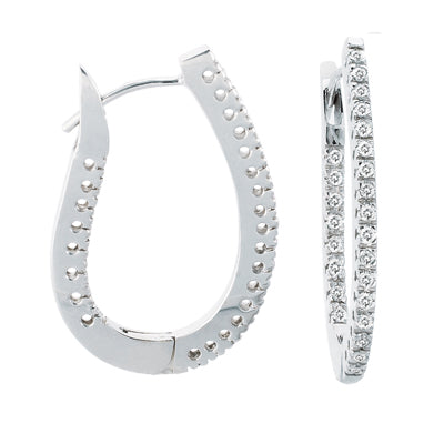 Diamond Hoop Earring - E1344WG