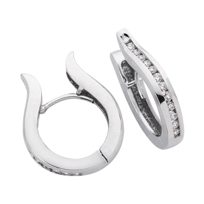 White Gold Diamond Earring - E1379WG