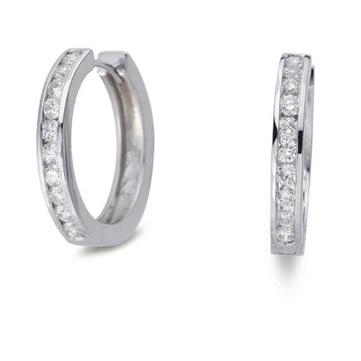 Diamond Hoop Earring - E1417WG