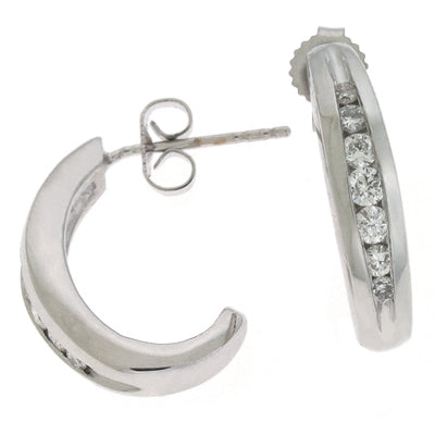 White Gold Diamond Earring - E1428WG