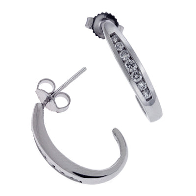 White Gold Diamond Earring - E7158WG