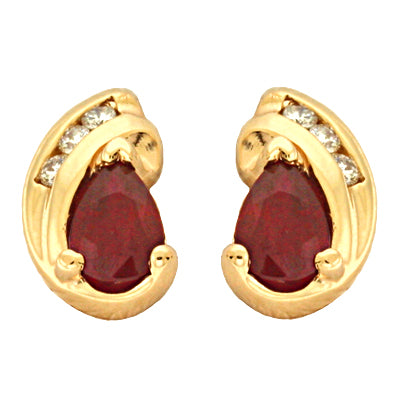Ruby & Diamond Earring - E7212-R