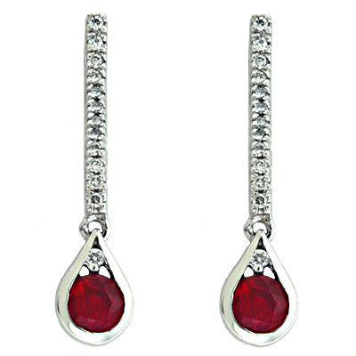 Ruby & Diamond Earring - E7312-RWG