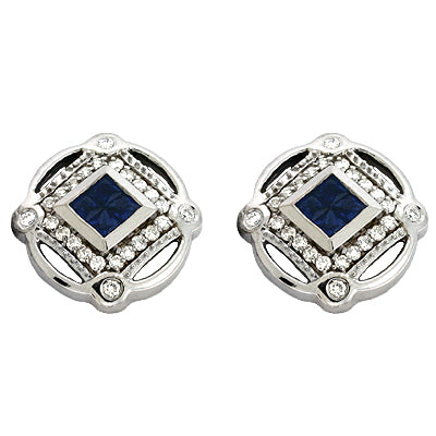 Sapphire & Diamond Earring - E7318-SWG