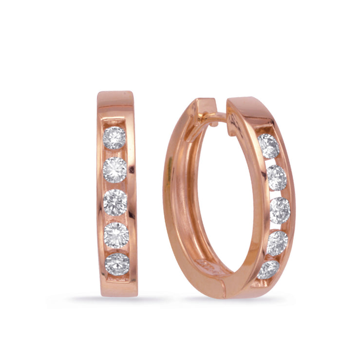 Rose Gold Diamond Earring - E7351RG